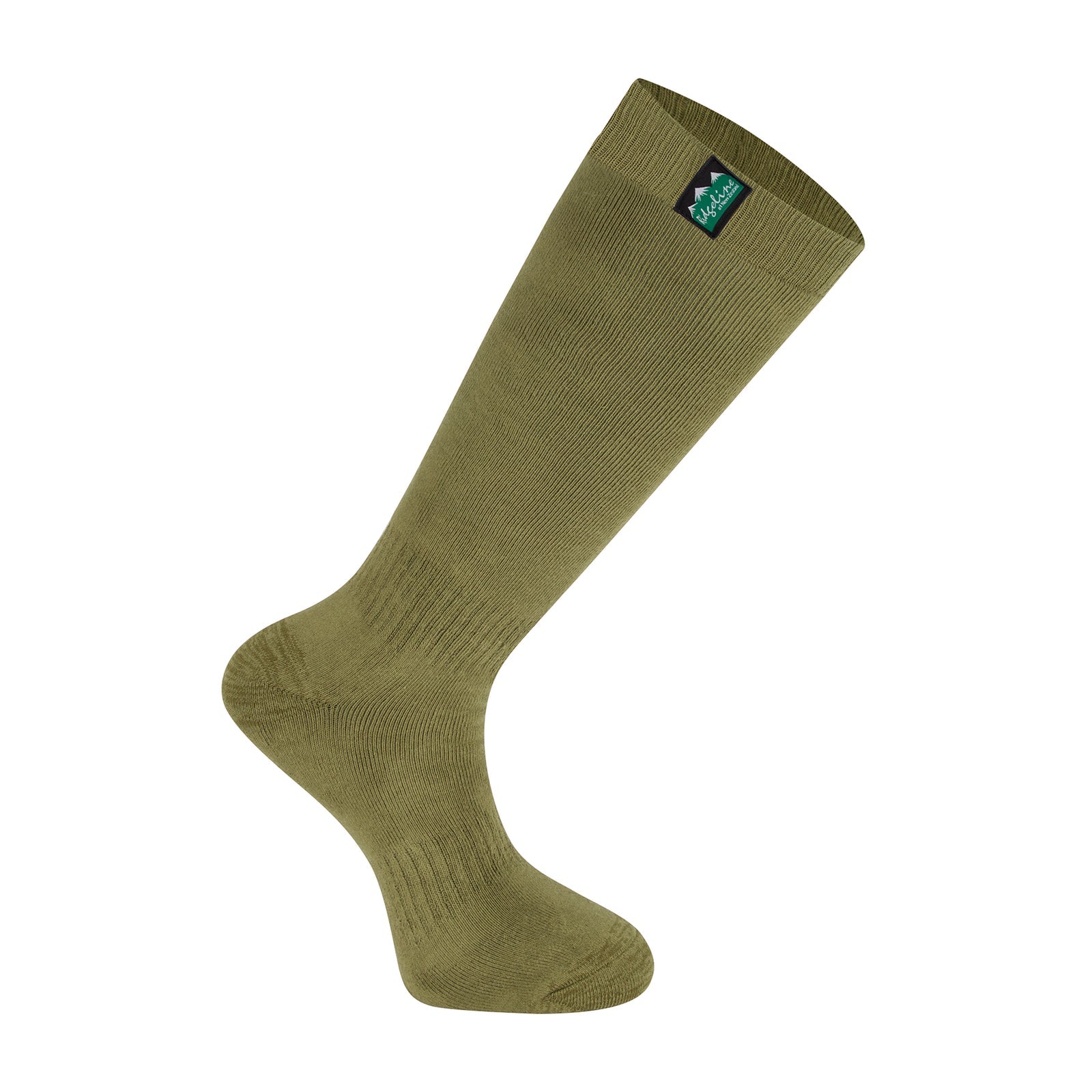 Ridgeline Cotton Work Socks Full Length 3 Pack - Olive Multi