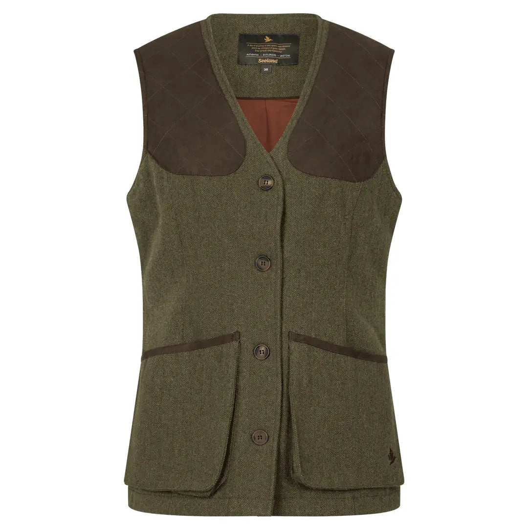 Seeland Women's Hillside Harriet Waistcoat - Moss Green