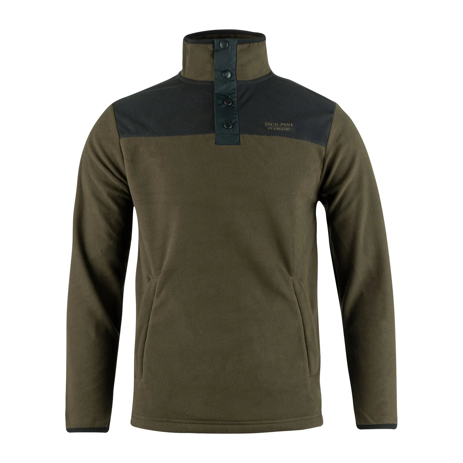 Jack Pyke Snap Neck Fleece Top - Dark Olive