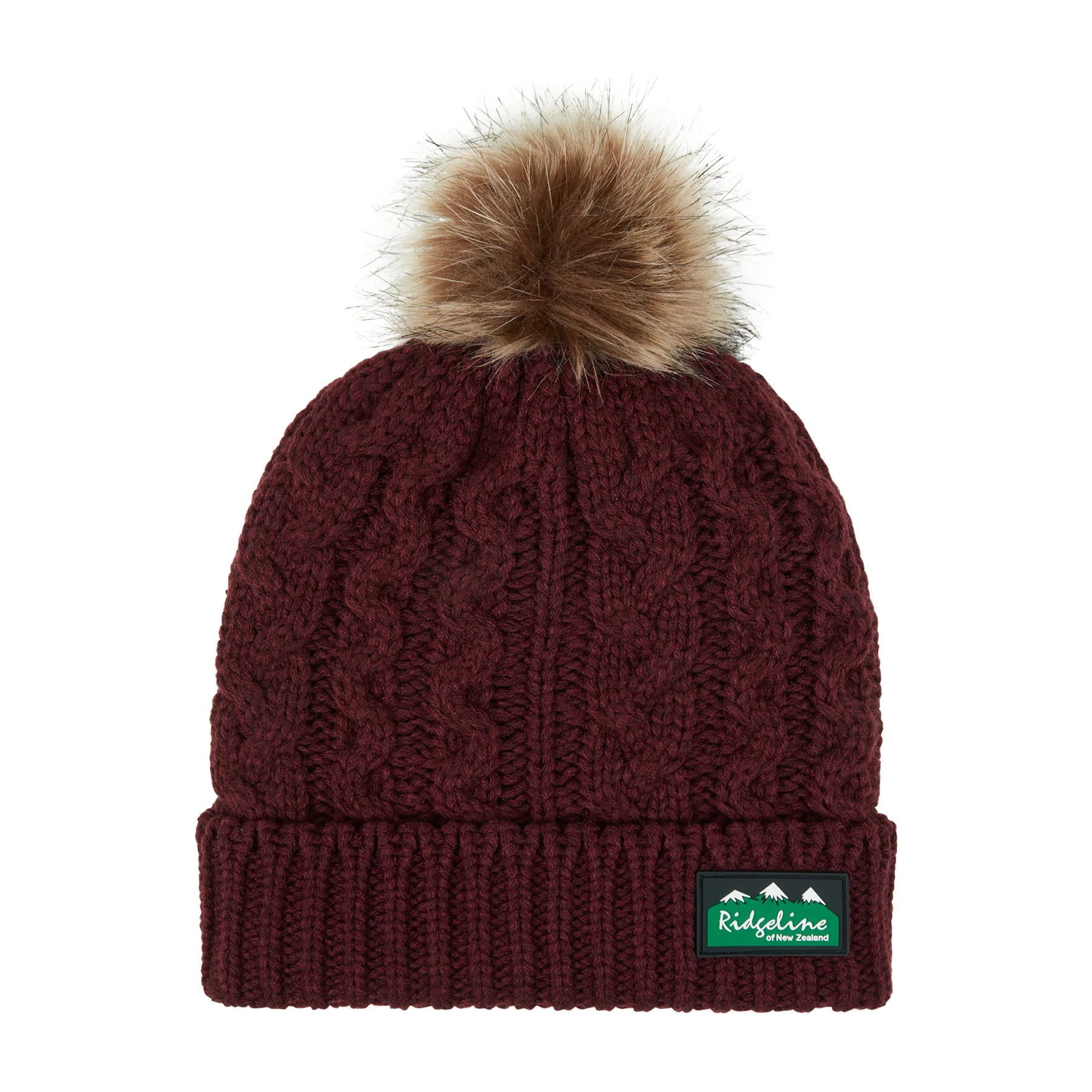 Ridgeline Nordic Fleck Bobble Hat - Winter Berry