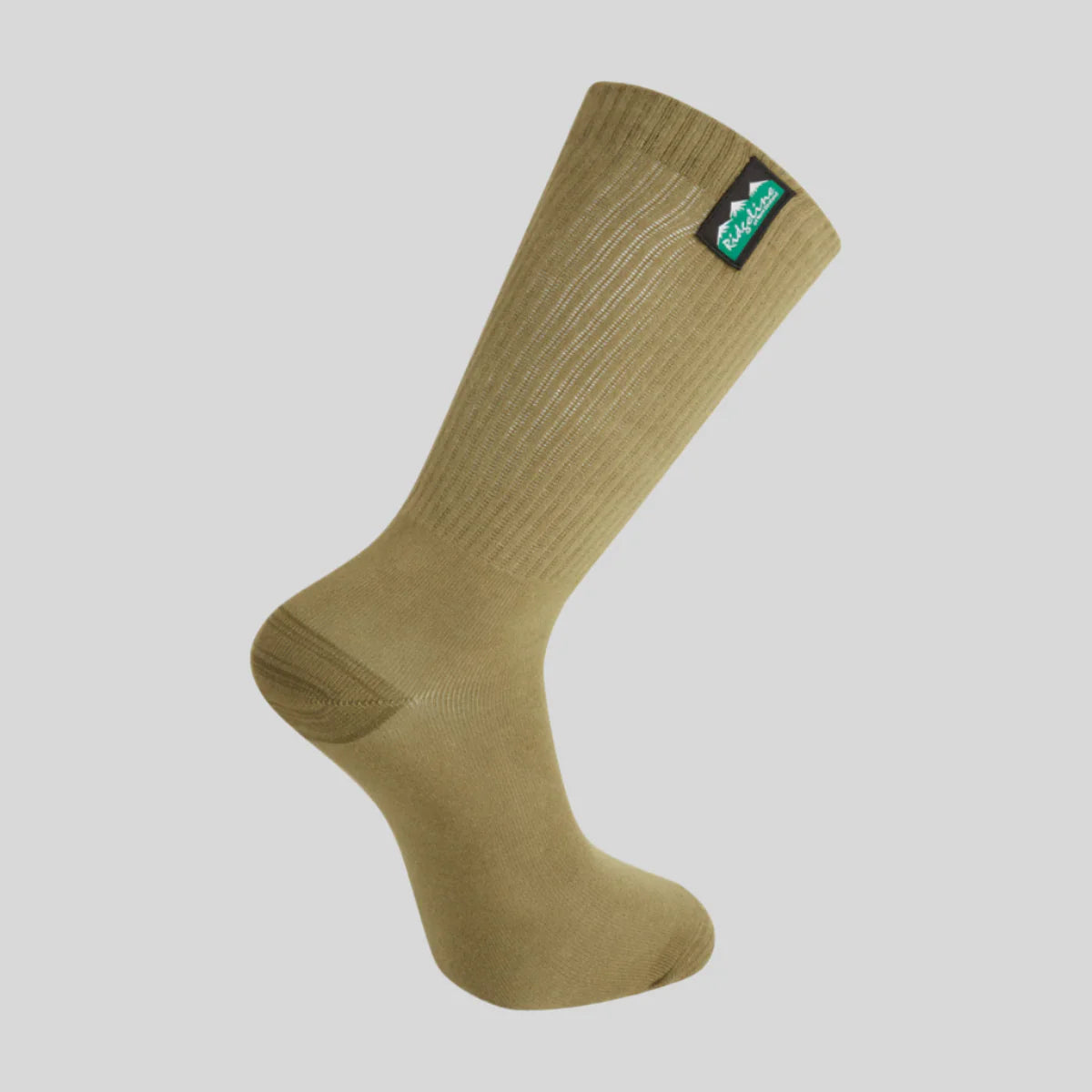 Ridgeline Cotton Light Work Socks Mid Length 3-Pack - Olive Multi