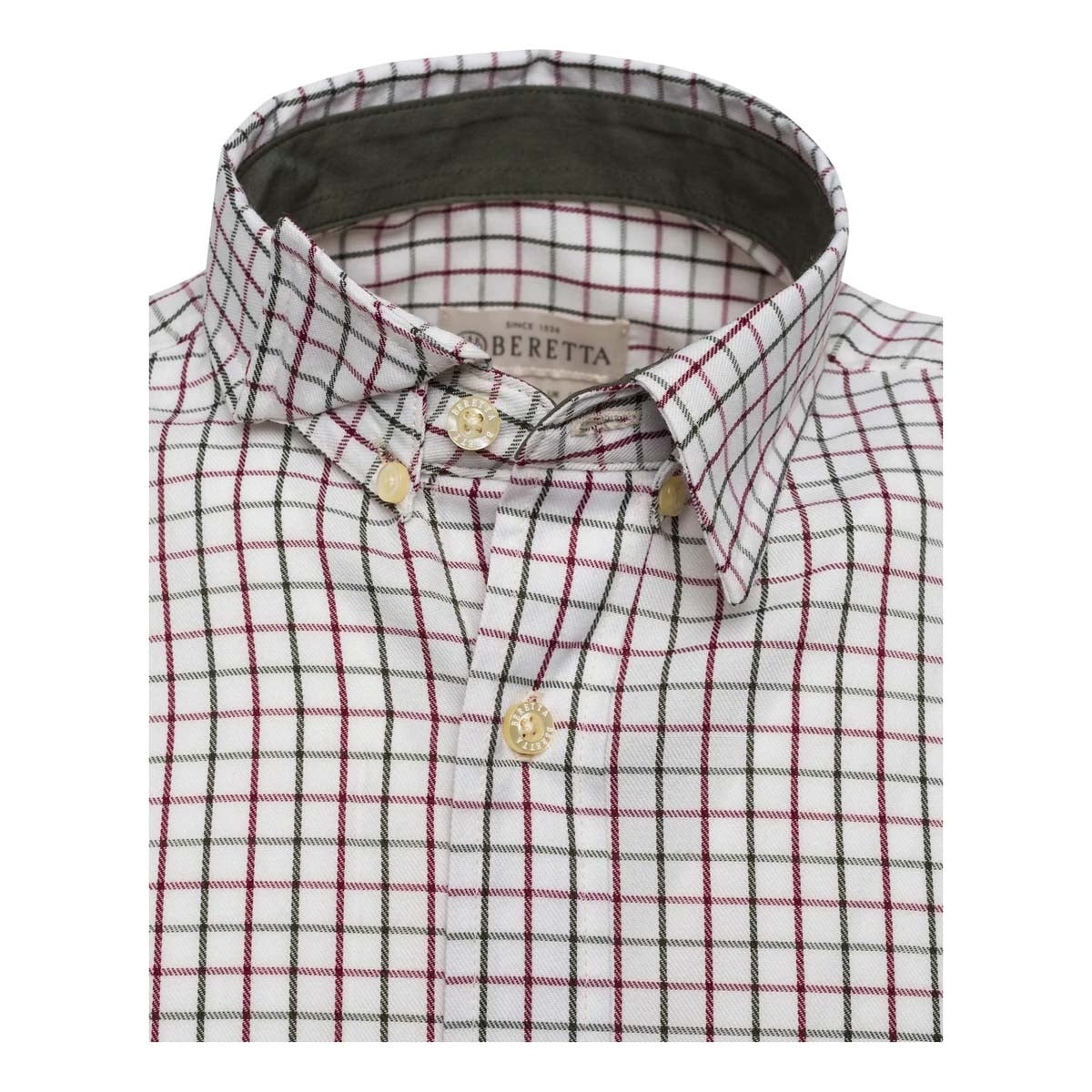 Beretta Charlow Shirt - White & Green Check