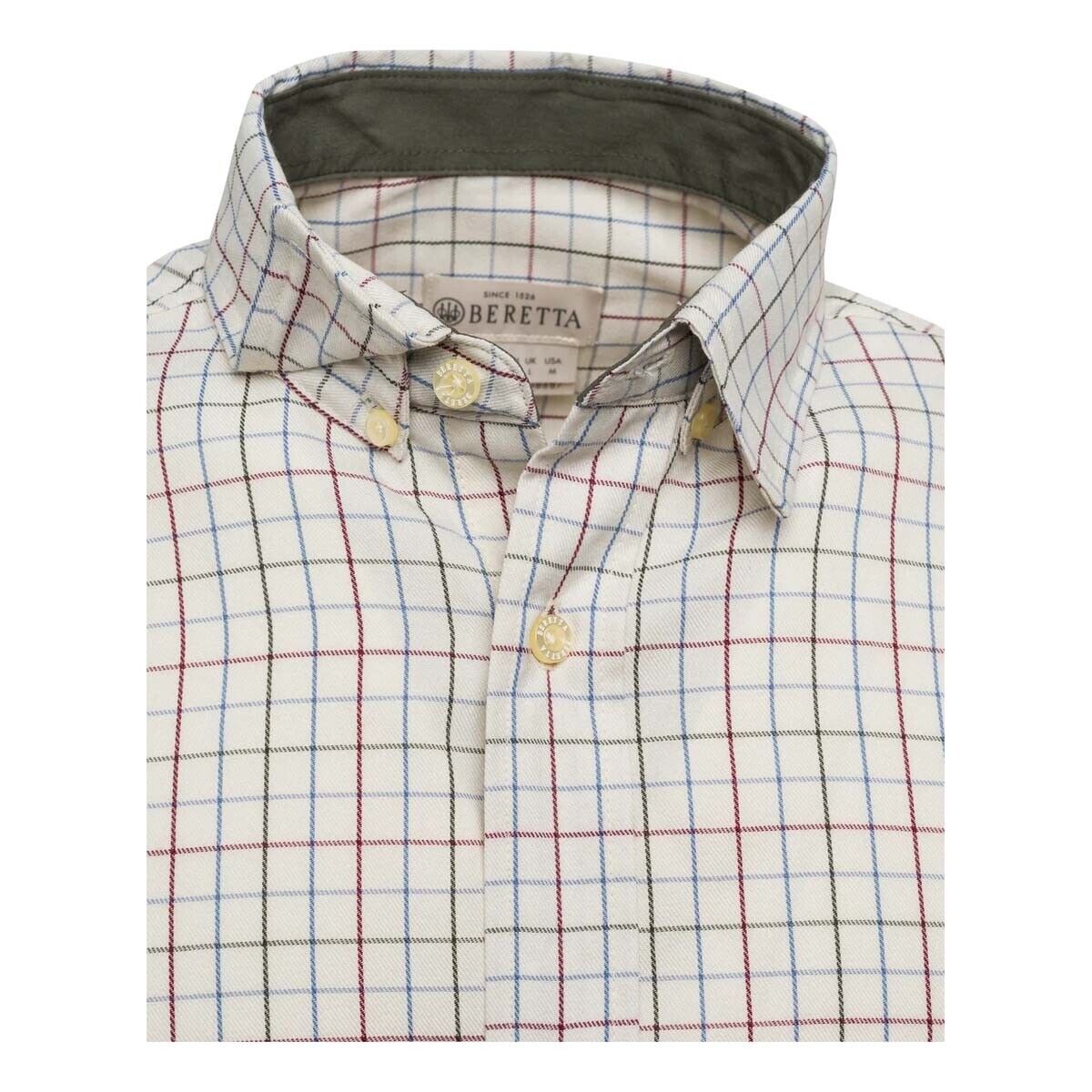 Beretta Charlow Shirt - Ivory & Blue Check