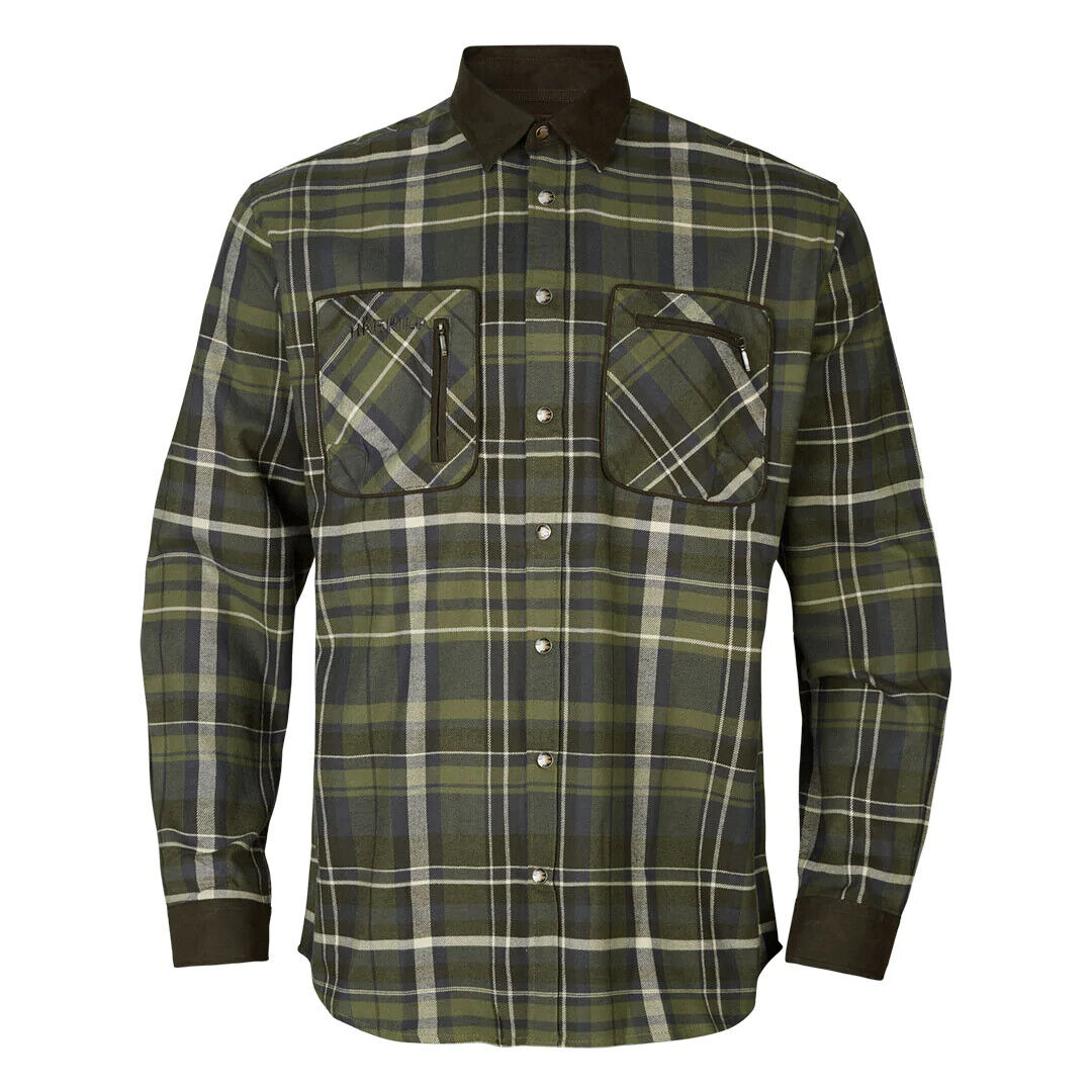 Harkila Pajala Shirt - Olive Green Check