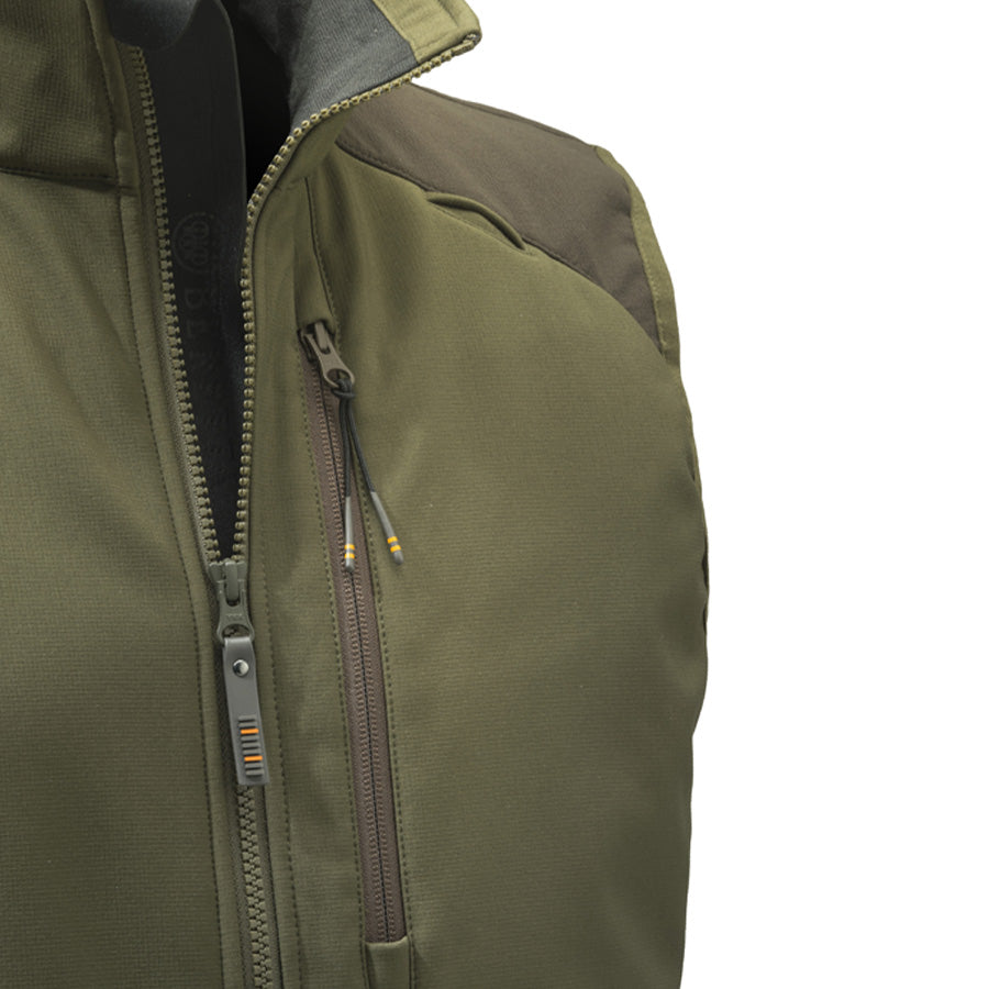 Beretta Butte Softshell Vest - Moss/Brown Bark