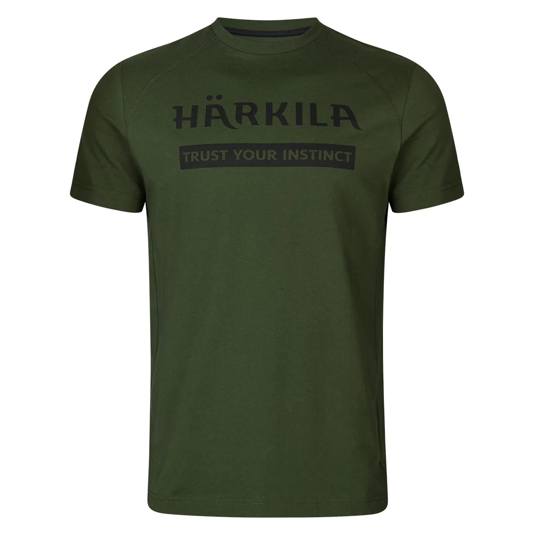 Harkila Logo 2 Pack T-Shirt - Duffel Green/Phantom