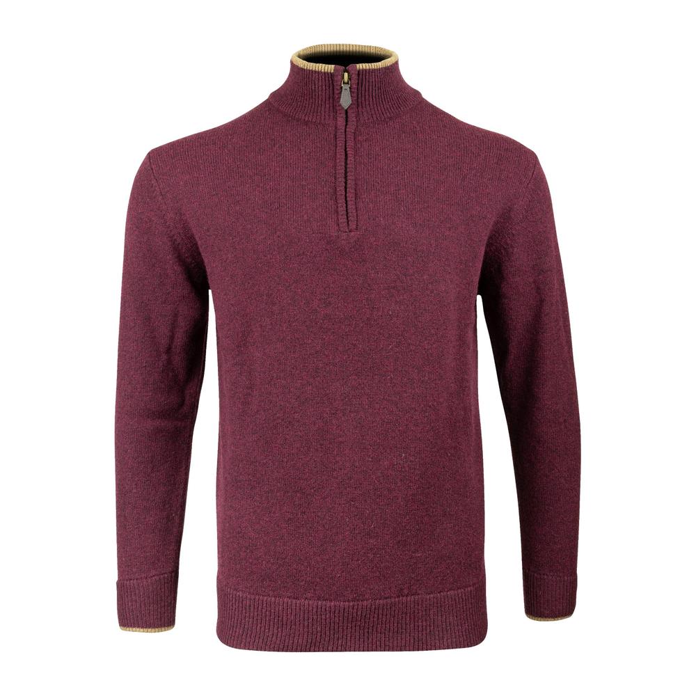 Jack Pyke Ashcombe Zip Neck Jumper - Plum