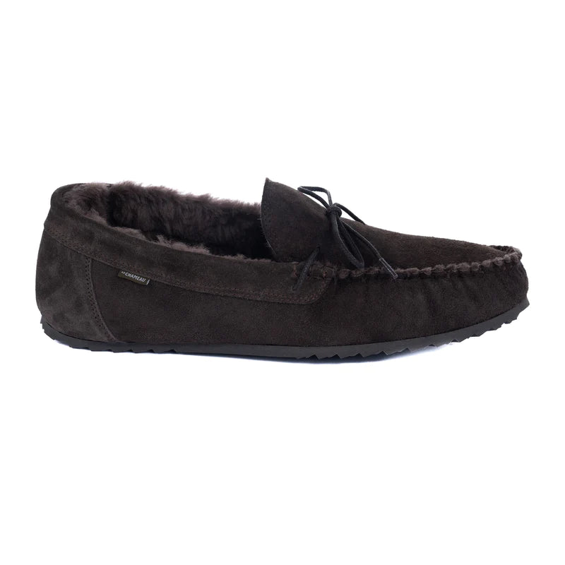 Le Chameau Moccasin Maison Slippers - Marron Fonce