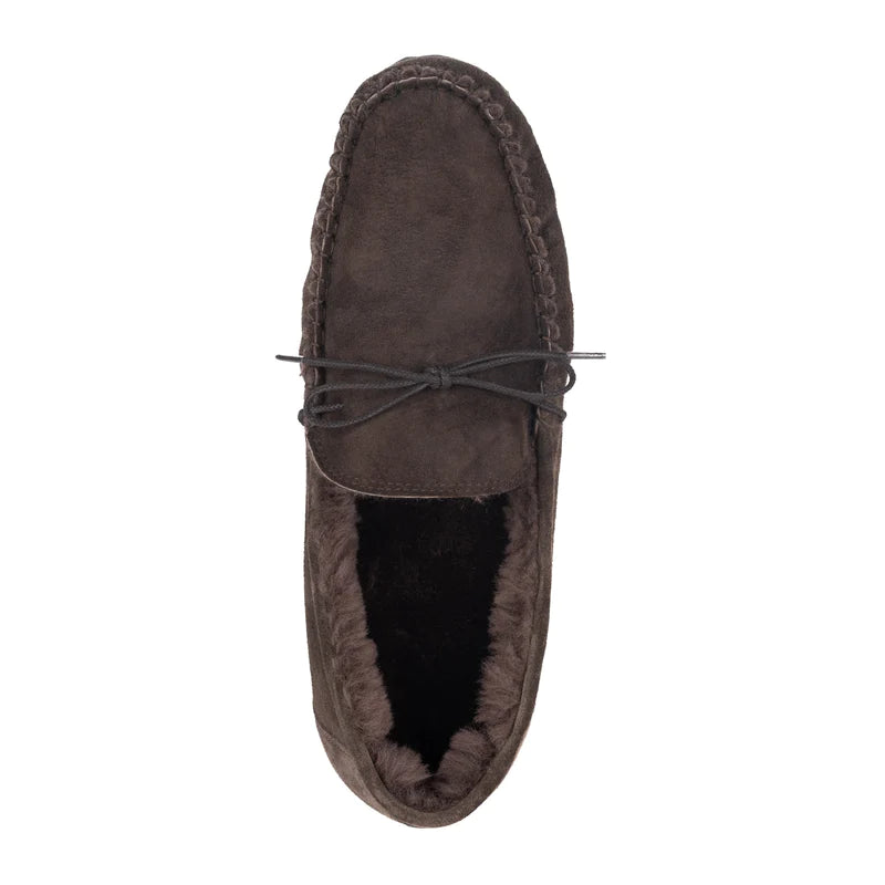 Le Chameau Moccasin Maison Slippers - Marron Fonce