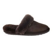 Le Chameau Ladies Mule Maison Slippers - Marron Fonce