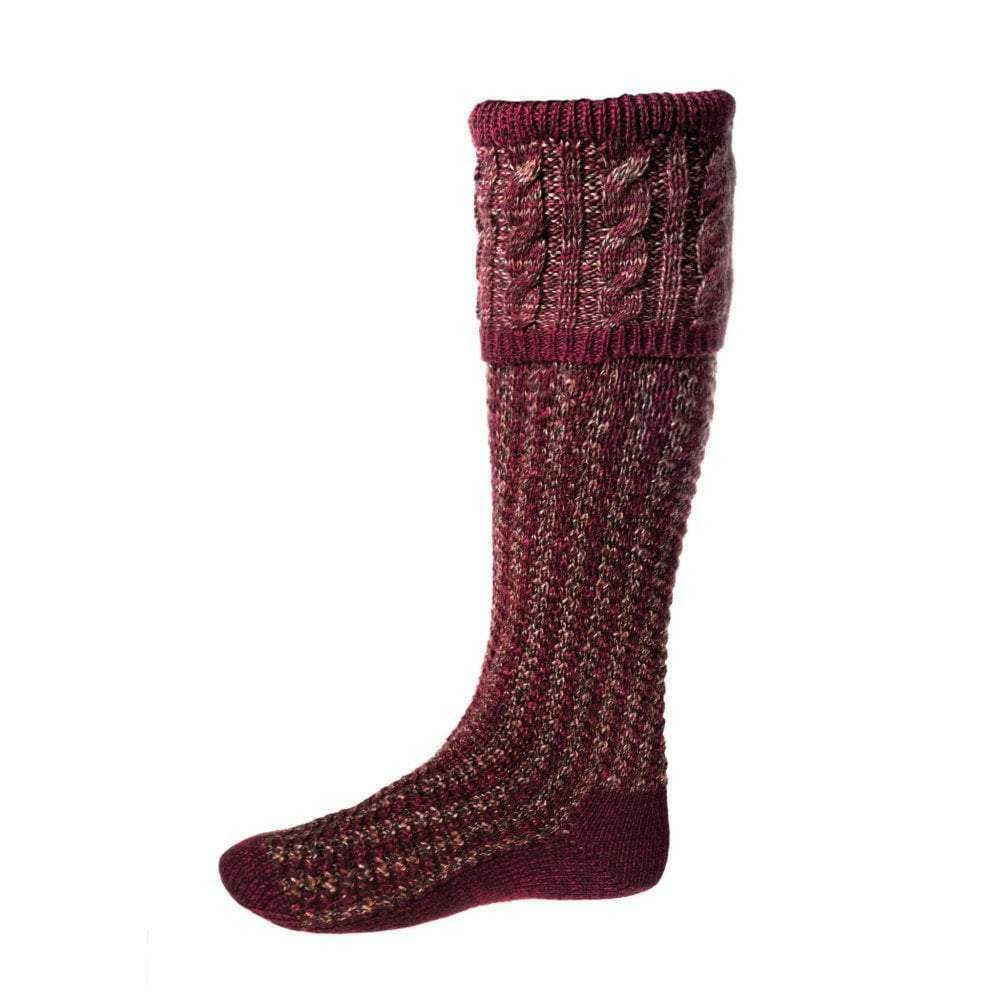 House of Cheviot Reiver Merino Socks - Merlot
