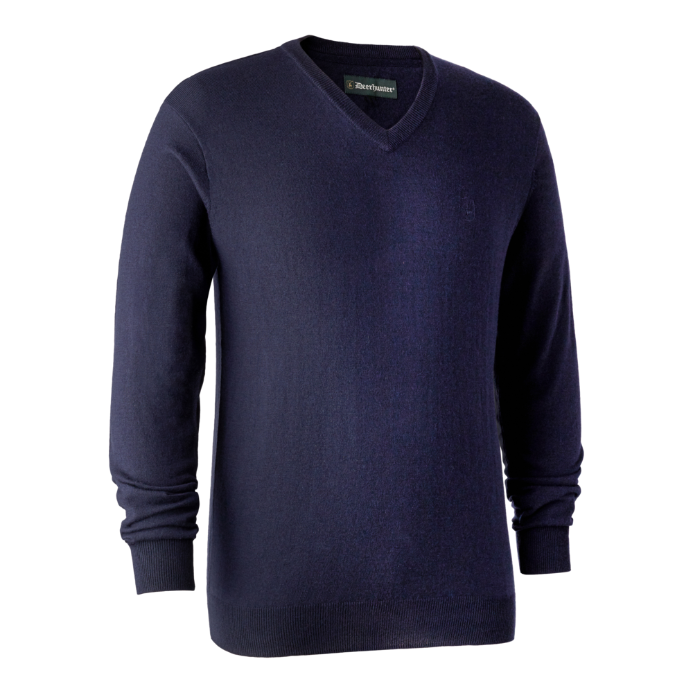 Deerhunter Kingston Knit with V-Neck - Dark Blue (786)