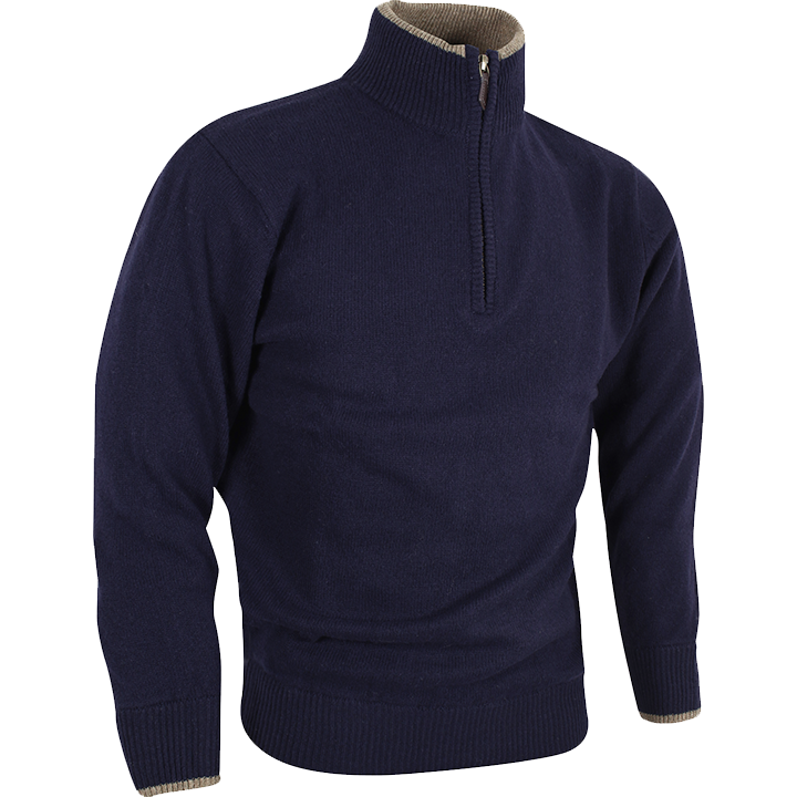 Jack Pyke Ashcombe Zip Neck Jumper - Navy